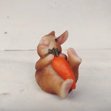 Max Resin Miniature Craft Rabbit Figurines Fairy Garden Decor C-Holding Carrots