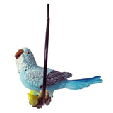 Max Hanging Parrot Statue Sculpture On Iron Round Ring  E