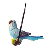 Max Hanging Parrot Statue Sculpture On Iron Round Ring  E