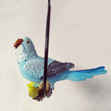 Max Hanging Parrot Statue Sculpture On Iron Round Ring  E