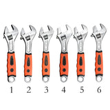 Max Alloy Steel Plumbing Adjustable Spanner Wrench Rubber Grip 8 in