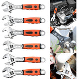 Max Alloy Steel Plumbing Adjustable Spanner Wrench Rubber Grip 8 in