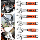 Max Alloy Steel Plumbing Adjustable Spanner Wrench Rubber Grip 8 in