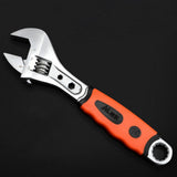 Max Alloy Steel Plumbing Adjustable Spanner Wrench Rubber Grip 8 in
