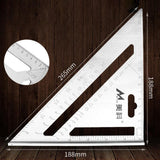 Max Metric 18cm Aluminum alloy 45 degree square ruler A