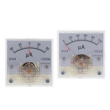 Max DC Ammeter Analog Panel Meter Amp Meter Current Gauge Pointer Type 50uA