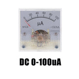 Max DC Ammeter Analog Panel Meter Amp Meter Current Gauge Pointer Type 100uA