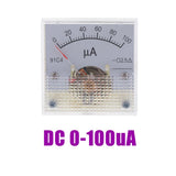 Max DC Ammeter Analog Panel Meter Amp Meter Current Gauge Pointer Type 100uA