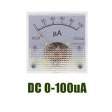 Max DC Ammeter Analog Panel Meter Amp Meter Current Gauge Pointer Type 100uA