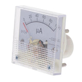 Max DC Ammeter Analog Panel Meter Amp Meter Current Gauge Pointer Type 100uA