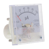 Max DC Ammeter Analog Panel Meter Amp Meter Current Gauge Pointer Type 100uA
