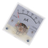 Max DC Ammeter Analog Panel Meter Amp Meter Current Gauge Pointer Type 100uA