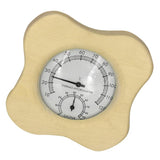 Max Wooden Sauna Room Thermometer and Hygrometer Flower Shaped