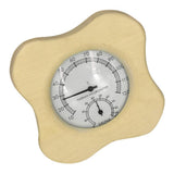 Max Wooden Sauna Room Thermometer and Hygrometer Flower Shaped