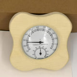 Max Wooden Sauna Room Thermometer and Hygrometer Flower Shaped