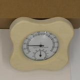 Max Wooden Sauna Room Thermometer and Hygrometer Flower Shaped