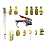 Max 14pcs Zinc Alloy Air Blow Gun Kit Air Tool Compressor Connect Plug 1/4'' NPT