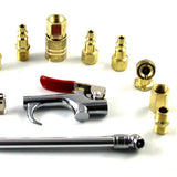 Max 14pcs Zinc Alloy Air Blow Gun Kit Air Tool Compressor Connect Plug 1/4'' NPT
