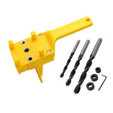 Max Quick Doweling Jig Pocket Hole Jig Locator with Drill Bit Yellow