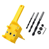 Max Quick Doweling Jig Pocket Hole Jig Locator with Drill Bit Yellow