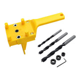 Max Quick Doweling Jig Pocket Hole Jig Locator with Drill Bit Yellow