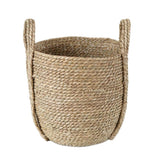 Max Natural Straw Woven Flower Pot Basket Green Plant Holder Cloth Hamper S