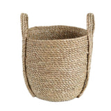 Max Natural Straw Woven Flower Pot Basket Green Plant Holder Cloth Hamper S