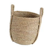Max Natural Straw Woven Flower Pot Basket Green Plant Holder Cloth Hamper S