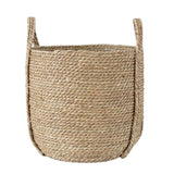 Max Natural Straw Woven Flower Pot Basket Green Plant Holder Cloth Hamper M