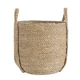 Max Natural Straw Woven Flower Pot Basket Green Plant Holder Cloth Hamper M