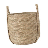 Max Natural Straw Woven Flower Pot Basket Green Plant Holder Cloth Hamper M