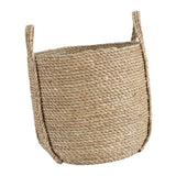 Max Natural Straw Woven Flower Pot Basket Green Plant Holder Cloth Hamper M