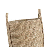 Max Natural Straw Woven Flower Pot Basket Green Plant Holder Cloth Hamper M