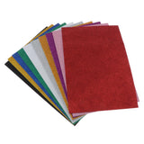 Maxbell 10pcs EVA Foam Sheets Adhesive Glitter Foam Paper Craft Foam Sheets Colorful