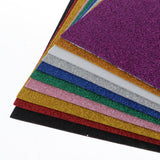 Maxbell 10pcs EVA Foam Sheets Adhesive Glitter Foam Paper Craft Foam Sheets Colorful