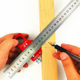 Max Angle Square Ruler Woodworking Scriber Ruler Carpentry Measuring Tools 300mm