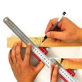 Max Angle Square Ruler Woodworking Scriber Ruler Carpentry Measuring Tools