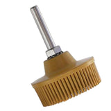 Max Drill Bristle Brush Disc Rubber Polishing Deburring Brush Wheels 2in Yellow