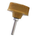 Max Drill Bristle Brush Disc Rubber Polishing Deburring Brush Wheels 2in Yellow