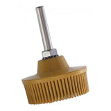 Max Drill Bristle Brush Disc Rubber Polishing Deburring Brush Wheels 2in Yellow