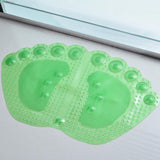 Max Foot Bath Antislip Shower Mat PVC Toilet Bath Mat Foot Shape Shower Bath Mat