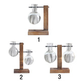 Max Test Tube Flower Vase Wooden Stand for Hydroponic Plant Stand with 1 Vase