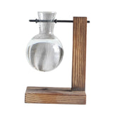 Max Test Tube Flower Vase Wooden Stand for Hydroponic Plant Stand with 1 Vase