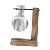 Max Test Tube Flower Vase Wooden Stand for Hydroponic Plant Stand with 1 Vase