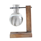 Max Test Tube Flower Vase Wooden Stand for Hydroponic Plant Stand with 1 Vase
