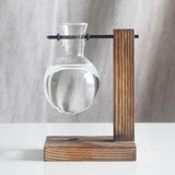 Max Test Tube Flower Vase Wooden Stand for Hydroponic Plant Stand with 1 Vase