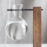 Max Test Tube Flower Vase Wooden Stand for Hydroponic Plant Stand with 1 Vase