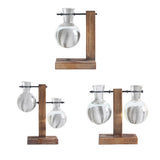Max Test Tube Flower Vase Wooden Stand for Hydroponic Plant Stand with 1 Vase