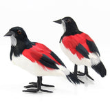 Max Artificial Feather Foam Birds Butcherbird w/ Claw Outdoor Garden Tree Decor