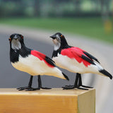 Max Artificial Feather Foam Birds Butcherbird w/ Claw Outdoor Garden Tree Decor